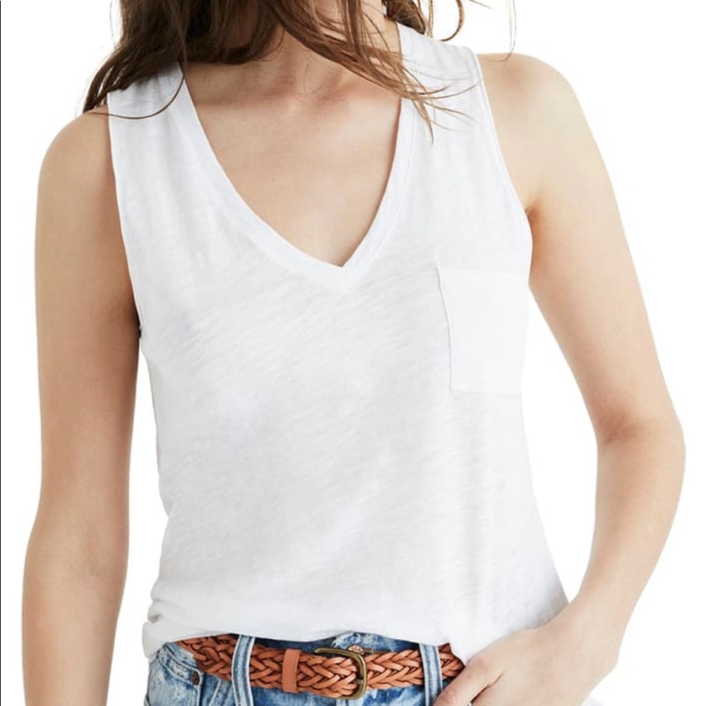 Madewell Cotton tank with pocket